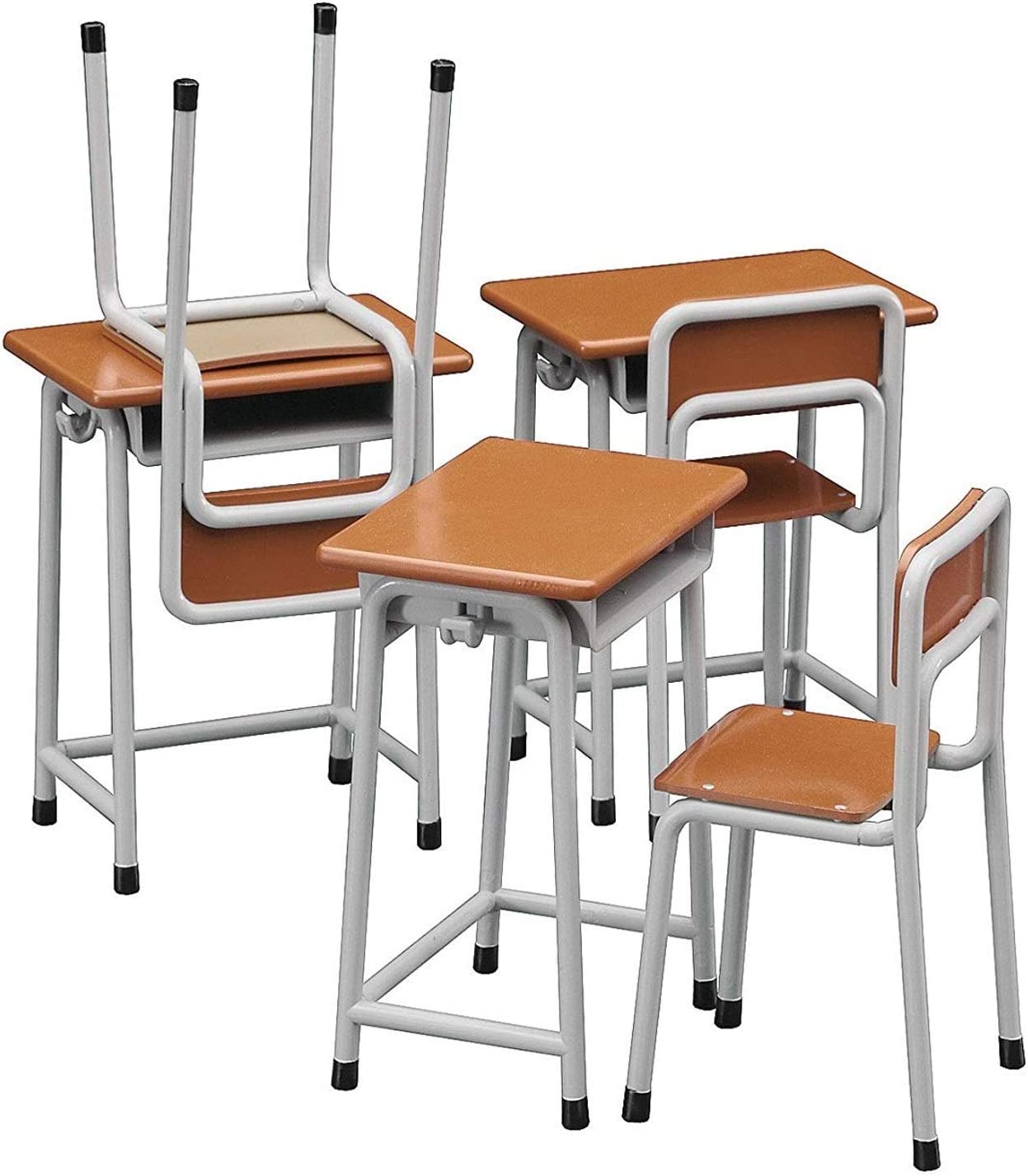 ハセガワ 1/12 フィギュアアクセサリーシリーズ 学校の 机と椅子 プラモデル FA01 / 10個セット